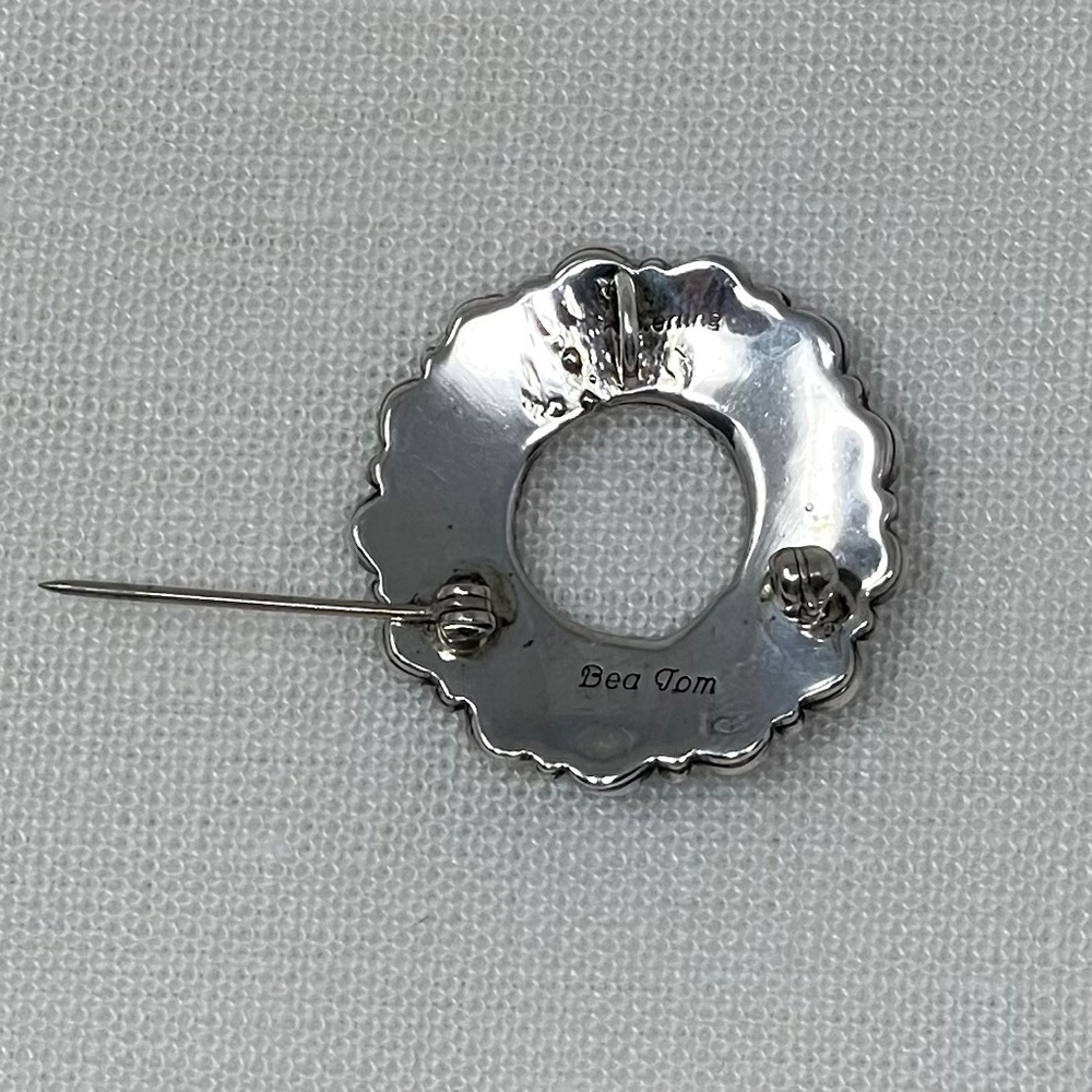 Bea Tom Navajo Vintage Multi-Stone Pin/Brooch/Pen… - image 3